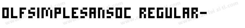 OLFSimpleSansOC Regular字体转换